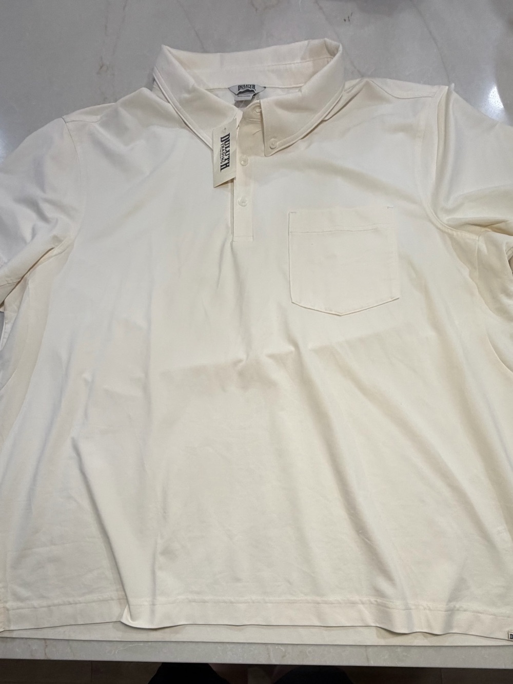 NEW Duluth Trading Mens Pitch Man Polo Shirt White Size 2XL